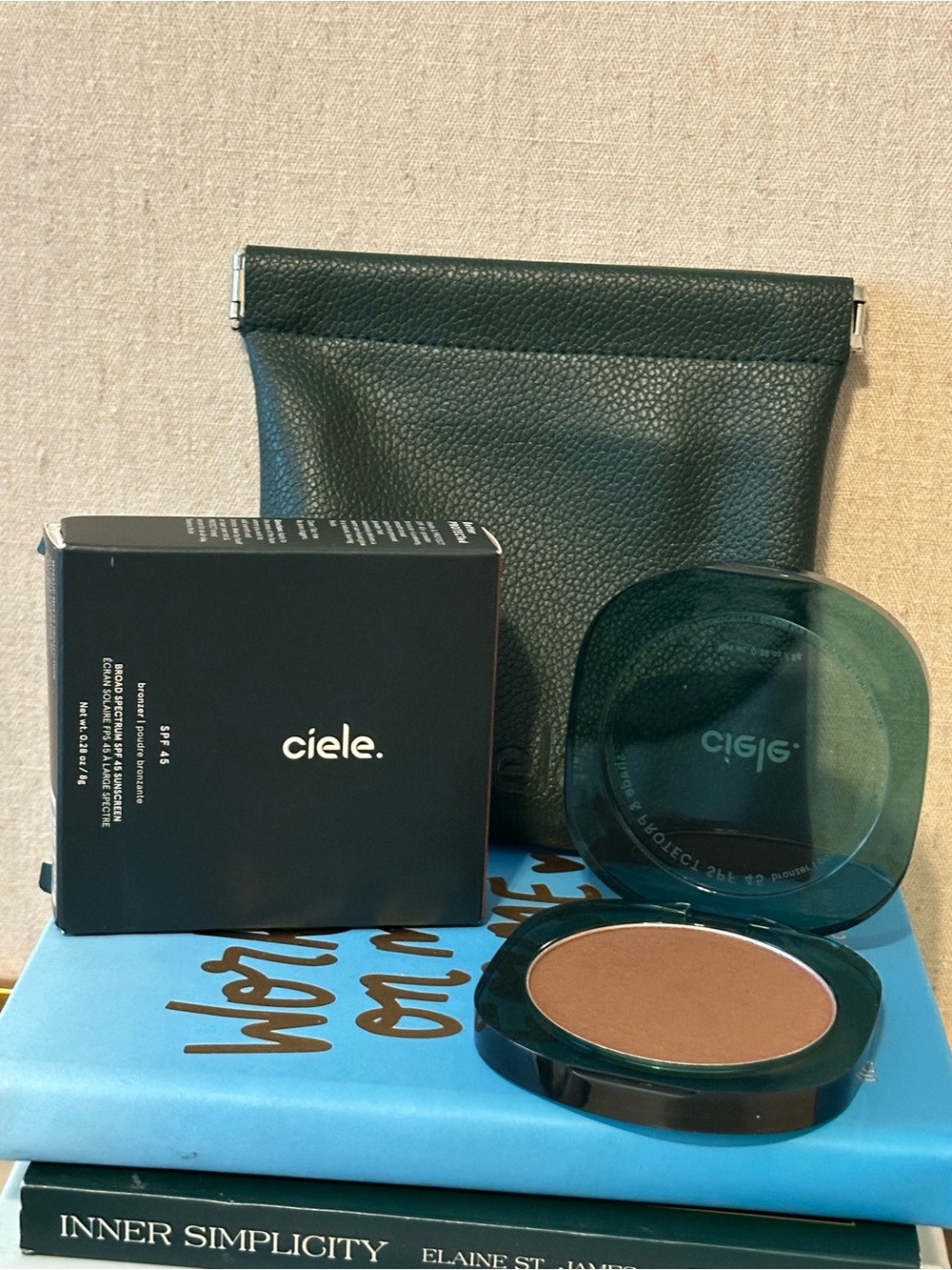 Ciele Prime & Protect SPF 45+ Powder Bronzer - Shade RIO with beautiful pouch